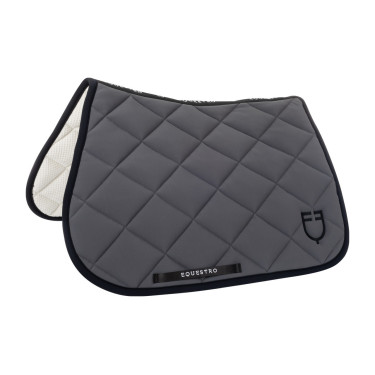 Sottosella da salto in tessuto tecnico con logo ricamato Black Line Edition Equestro Asfalto Grigio