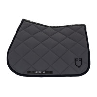 Sottosella da salto in tessuto tecnico con logo ricamato Black Line Edition Equestro Asfalto Grigio