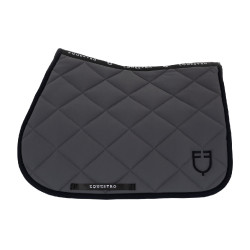 Sottosella da salto in tessuto tecnico con logo ricamato Black Line Edition Equestro Asfalto Grigio