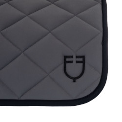 Sottosella da salto in tessuto tecnico con logo ricamato Black Line Edition Equestro Asfalto Grigio