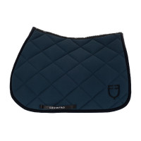 Sottosella da salto in tessuto tecnico con logo ricamato Black Line Edition Equestro Marina Blu marino
