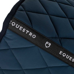 Sottosella da salto in tessuto tecnico con logo ricamato Black Line Edition Equestro Marina Blu marino