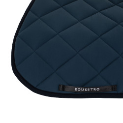 Sottosella da salto in tessuto tecnico con logo ricamato Black Line Edition Equestro Marina Blu marino