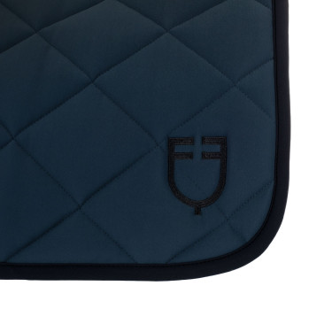 Sottosella da salto in tessuto tecnico con logo ricamato Black Line Edition Equestro Marina Blu marino