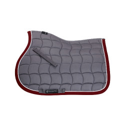 Sottosella da salto in cotone traspirante White Trim Equestro Grigio / rosso