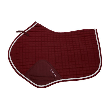 Tapis de selle obstacle en coton modelé Equestro Bordeaux