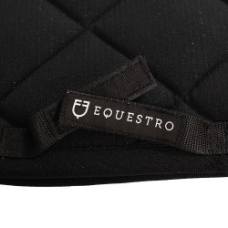 Sottosella da salto in cotone con cordoni e logo Diamond Equestro Nero