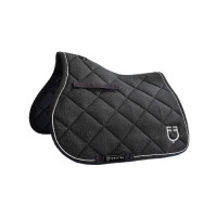 Sottosella da salto in cotone con cordoni e logo Diamond Equestro Grigio Sottosella da salto in cotone con cordoni e logo Diamond Equestro Grigio