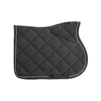 Sottosella da salto in cotone con cordoni e logo Diamond Equestro Grigio Sottosella da salto in cotone con cordoni e logo Diamond Equestro Grigio
