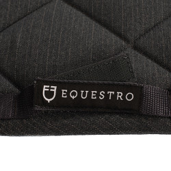 Sottosella da salto in cotone con cordoni e logo Diamond Equestro Grigio