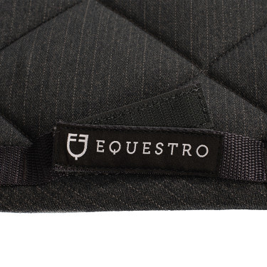 Sottosella da salto in cotone con cordoni e logo Diamond Equestro Grigio