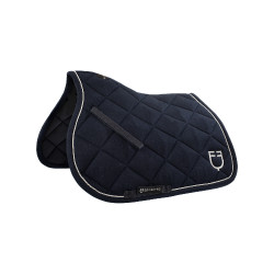 Sottosella da salto in cotone con cordoni e logo Diamond Equestro Marina Blu marino