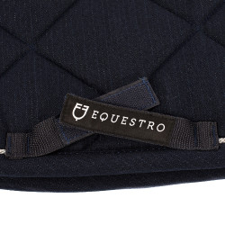 Sottosella da salto in cotone con cordoni e logo Diamond Equestro Marina Blu marino