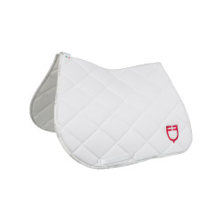 Sottosella da salto con logo multicolore GP Equestro Bianco / bianco / rosso papavero Sottosella da salto con logo multicolore GP Equestro Bianco / bianco / rosso papavero