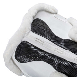 Sottosella Numnah con grip in gel su entrambi i lati e bordo in montone completo Acavallo Bianco / nero