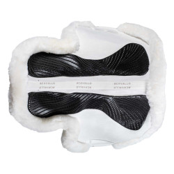 Sottosella Numnah con grip in gel su entrambi i lati e bordo in montone completo Acavallo Bianco / nero