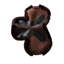 Sottosella Numnah con grip in gel su entrambi i lati e bordo in montone completo Acavallo Marrone / marrone