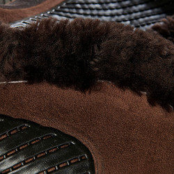 Sottosella Numnah con grip in gel su entrambi i lati e bordo in montone completo Acavallo Marrone / marrone