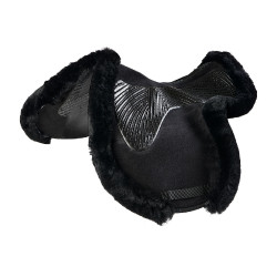 Sottosella Numnah con grip in gel su entrambi i lati e bordo in montone completo Acavallo Nero / nero