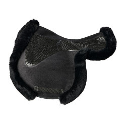 Sottosella Numnah con grip in gel su entrambi i lati e bordo in montone completo Acavallo Nero / nero