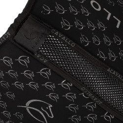 Tappetino da salto in lycra con grip in gel e fondo in fibra di bambù Acavallo Nero / nero