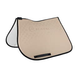 Tappetino da salto in lycra con grip in gel e fondo in fibra di bambù Acavallo Sabbia / nero Giallo