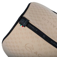 Tappetino da salto in lycra con grip in gel e fondo in fibra di bambù Acavallo Nero / nero