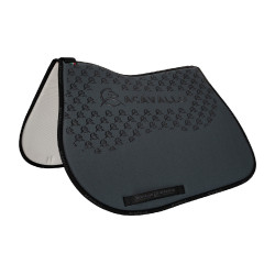 Tappetino da salto in lycra con grip in gel e fondo in fibra di bambù Acavallo Fumo dorato / nero Grigio