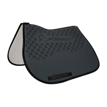 Tappetino da salto in lycra con grip in gel e fondo in fibra di bambù Acavallo Fumo dorato / nero Grigio