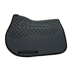 Tappetino da salto in lycra con grip in gel e fondo in fibra di bambù Acavallo Fumo dorato / nero Grigio