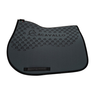 Tappetino da salto in lycra con grip in gel e fondo in fibra di bambù Acavallo Fumo dorato / nero Grigio