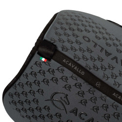 Tappetino da salto in lycra con grip in gel e fondo in fibra di bambù Acavallo Fumo dorato / nero Grigio