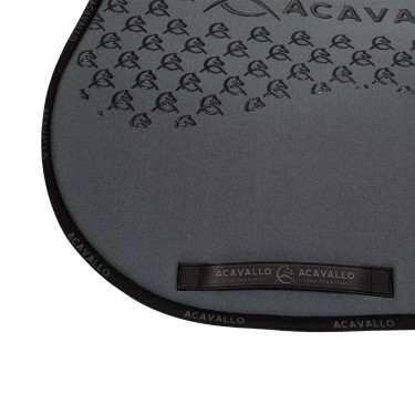 Tappetino da salto in lycra con grip in gel e fondo in fibra di bambù Acavallo Fumo dorato / nero Grigio
