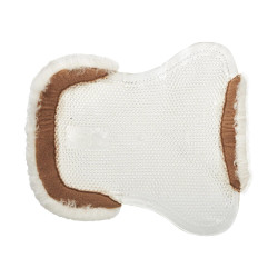 Ammortizzatore in gel per pony con intaglio e bordo in pelle di montone Classic Acavallo Trasparente / naturale