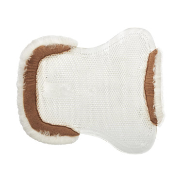 Ammortizzatore in gel per pony con intaglio e bordo in pelle di montone Classic Acavallo Trasparente / naturale