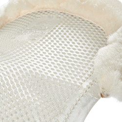 Ammortizzatore in gel per pony con intaglio e bordo in pelle di montone Classic Acavallo Trasparente / naturale