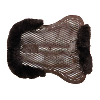 Ammortizzatore in gel per pony con intaglio e bordo in pelle di montone Classic Acavallo Marrone / marrone