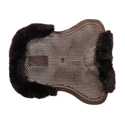 Ammortizzatore in gel per pony con intaglio e bordo in pelle di montone Classic Acavallo Marrone / marrone Ammortizzatore in gel per pony con intaglio e bordo in pelle di montone Classic Acavallo Marrone / marrone