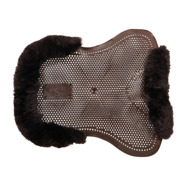 Ammortizzatore in gel per pony con intaglio e bordo in pelle di montone Classic Acavallo Marrone / marrone Ammortizzatore in gel per pony con intaglio e bordo in pelle di montone Classic Acavallo Marrone / marrone