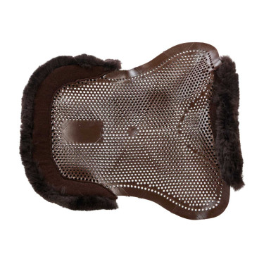 Ammortizzatore in gel per pony con intaglio e bordo in pelle di montone Classic Acavallo Marrone / marrone Ammortizzatore in gel per pony con intaglio e bordo in pelle di montone Classic Acavallo Marrone / marrone