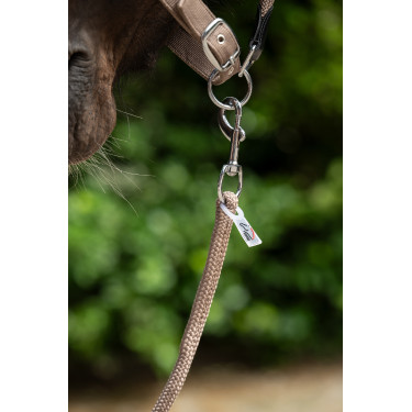 Lunga Carlotta con moschettone HKM Talpa Marrone