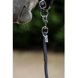 Lunga Carlotta con moschettone HKM Blu scuro