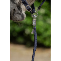 Lunga Carlotta con moschettone anti-panico HKM Blu scuro