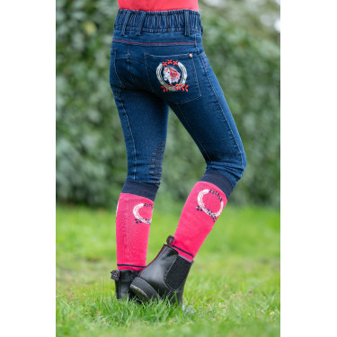 Pantaloni da bambino Aymee Denim con rinforzi in silicone HKM Pantaloni da bambino Aymee Denim con rinforzi in silicone HKM