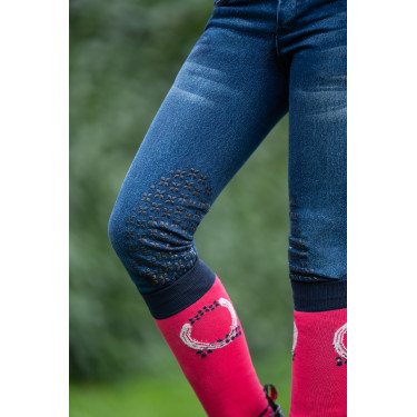 Pantaloni da bambino Aymee Denim con rinforzi in silicone HKM Pantaloni da bambino Aymee Denim con rinforzi in silicone HKM