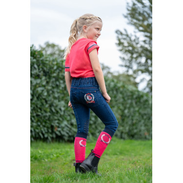 Pantaloni da bambino Aymee Denim con rinforzi in silicone HKM Pantaloni da bambino Aymee Denim con rinforzi in silicone HKM