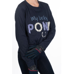 Polo a maniche lunghe per bambini Aymee HKM Blu scuro