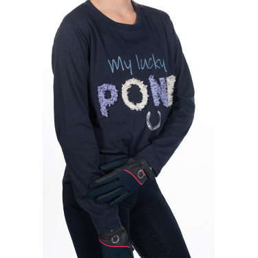 Polo a maniche lunghe per bambini Aymee HKM Blu scuro