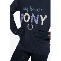 Polo a maniche lunghe per bambini Aymee HKM Blu scuro