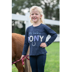 Polo a maniche lunghe per bambini Aymee HKM Blu scuro